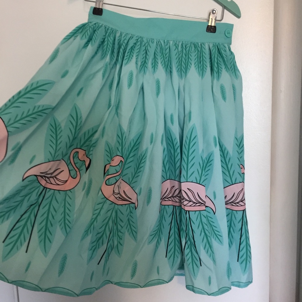 Pink Flamingos Circle Skirt by the Oblong Box Shop - Picture 4 of 8